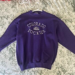 Colorado Rockies Purple Crewneck Sweater